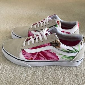 floral old skool vans